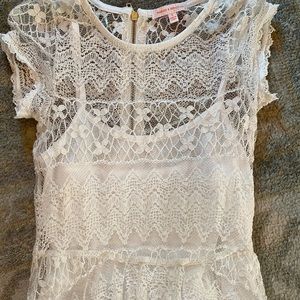 Girls Lace off white confirmation or church dress